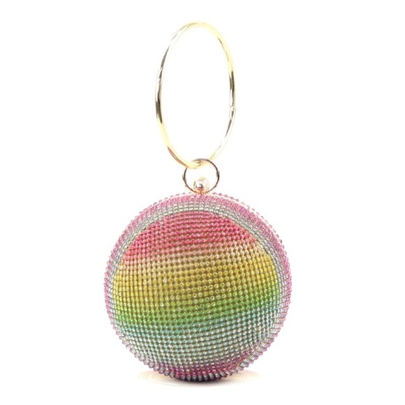 Fashion Rhinestone Ball Clutch Bag - Picture 1 of 4